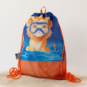 BOLSA RED DE PLAYA 38X30 NARANJA