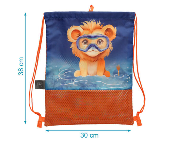 BOLSA RED DE PLAYA 38X30 NARANJA - Imagen 2