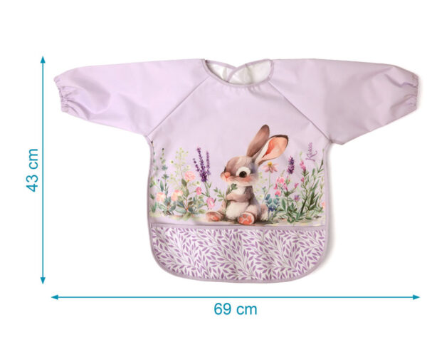 BABERO CON MANGAS IMPERMEABLE LAVANDA - Imagen 3