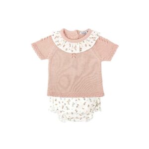 CONJUNTO RANITA +CAPOTA BEBE PUNTO FIORDO