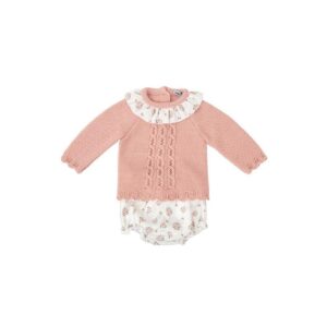 CONJUNTO RANITA +CAPOTA BEBE PUNTO FIORDO
