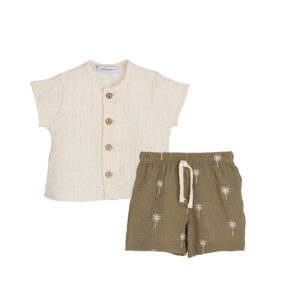 CONJUNTO PANTALON Y CAMISA ALGODON NIÑO MATHURA