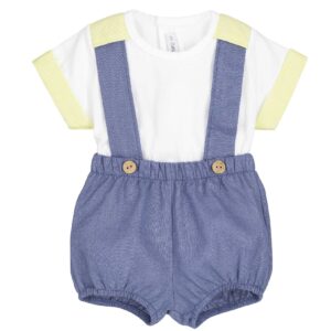 CONJUNTO POLOLO CON TIRANTES ALGODON NIÑO AGRA