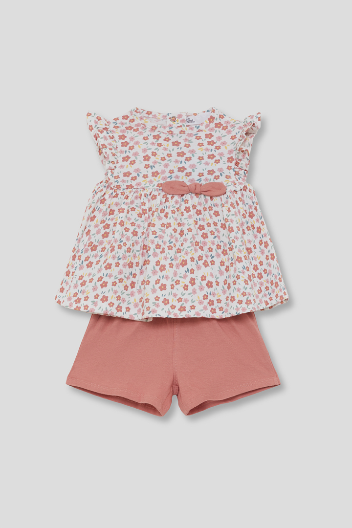 CONJUNTO DE PANTALON NIÑA FLORES