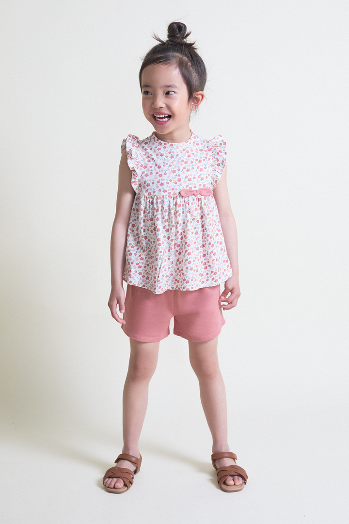 CONJUNTO DE PANTALON NIÑA FLORES - Imagen 2