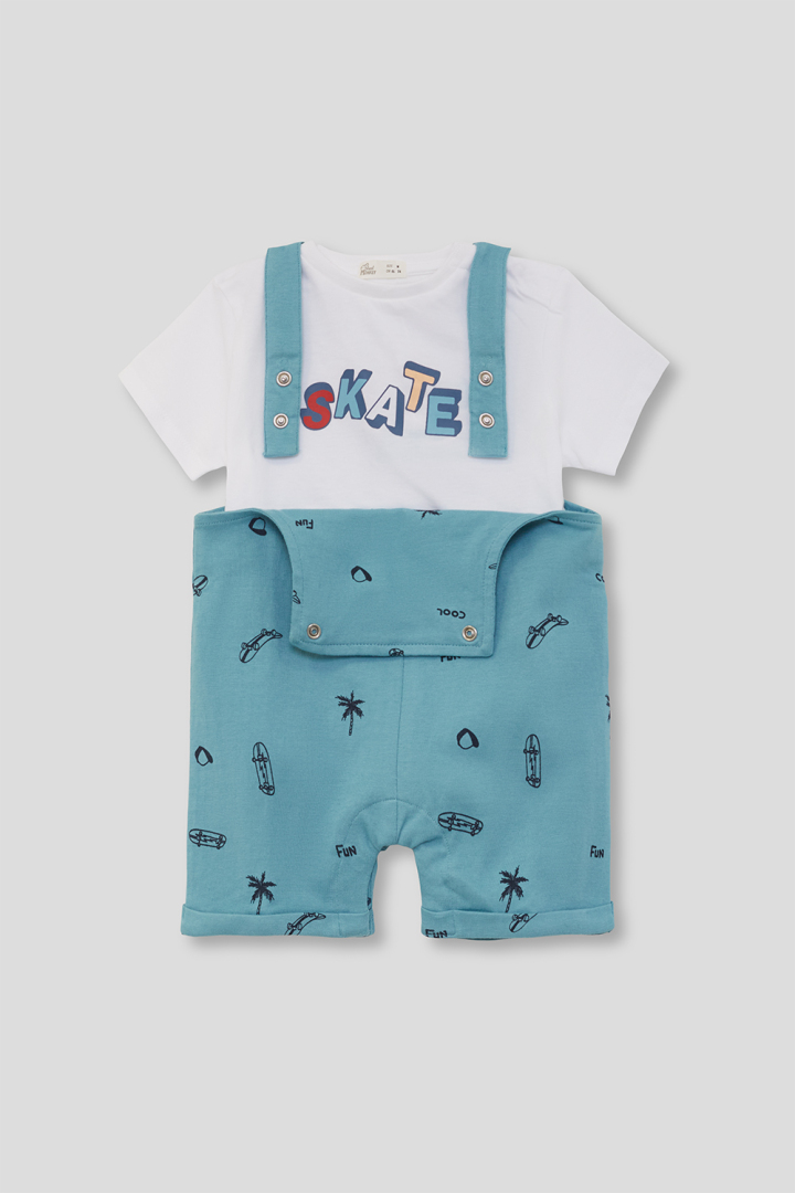 PETO Y CAMISETA MANGA CORTA NIÑO SKATE - Imagen 2