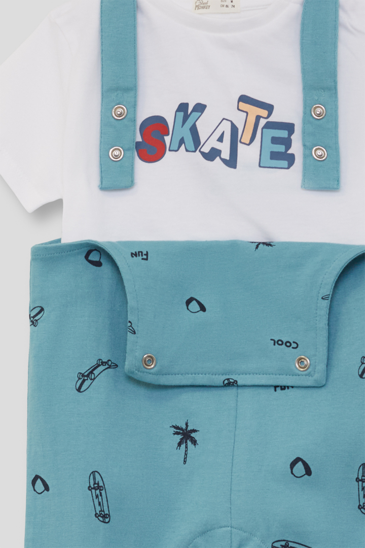 PETO Y CAMISETA MANGA CORTA NIÑO SKATE - Imagen 3