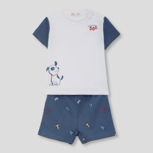 CONJUNTO DE PANTALON MANGA CORTA NIÑO HAPPY DOG