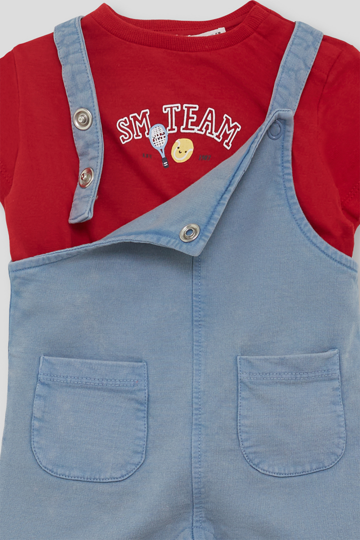 PETO BEBE NIÑO AZUL VAQUERO - Imagen 2