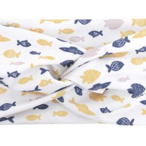 TURBANTE TELA ESTAMPADO PECES CALAMARO